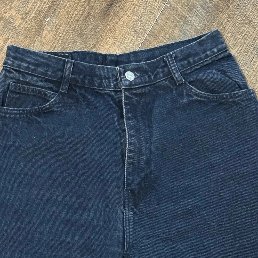 Vintage Jordache Basics High Waisted Mom Jeans Dark Wash Ankle Zip 13/14 8145J